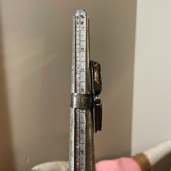 Genuine Turquoise & Sterling Silver Ring Size 6.5 - Picture 7 of 8